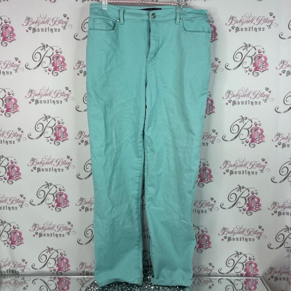 Gloria Vanderbilt pants Amanda jeans Turquoise Straight Leg Jeans
